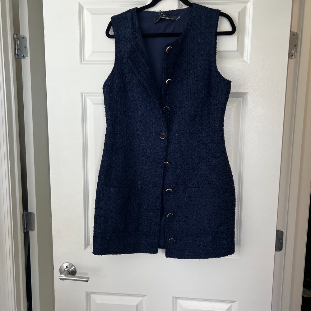 Vici Midnight Blue Textured Mini Dress